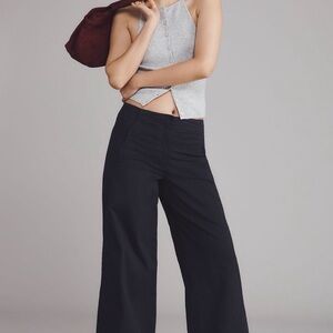 Maeve Scallop Wide-Leg Pants